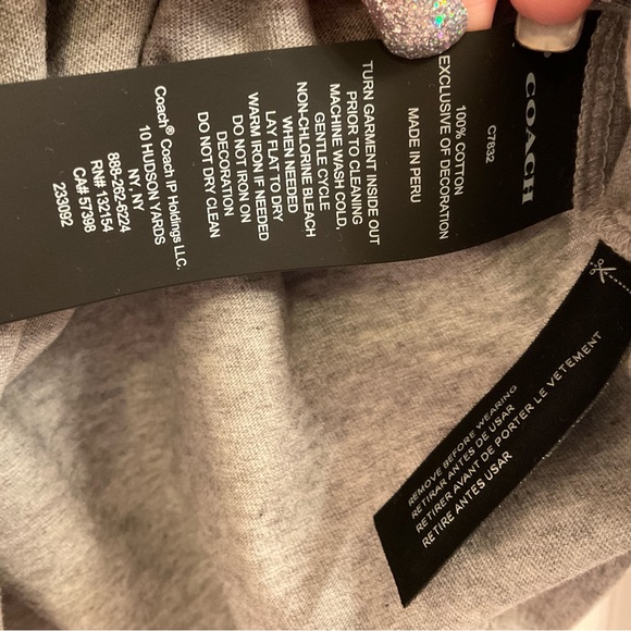 Coach Diary T-Shirt - NWT - Men’s Size Small - Heather Grey - Picture 11 of 12